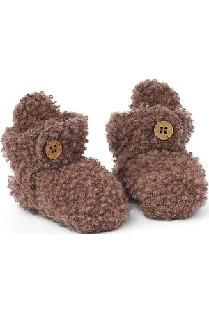 Smallstuff Booties Bouclé Merino Wool Brown
