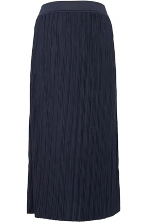 Mama;licious Mlnoela Plisse Midi Jrs Skirt A. Navy