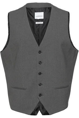 Lindbergh Mens Waistcoat For Suit Grey