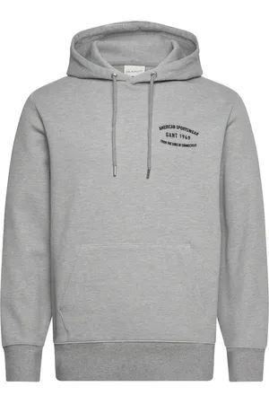 GANT Small Graphic Sweat Hoodie Grey