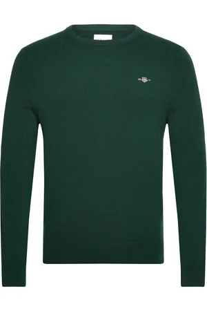 GANT Extrafine Lambswool C-Neck Green