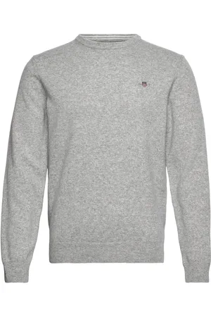 GANT Superfine Lambswool C-Neck Grey
