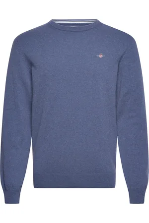 GANT Superfine Lambswool C-Neck Blue