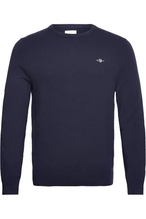 GANT Extrafine Lambswool C-Neck Navy