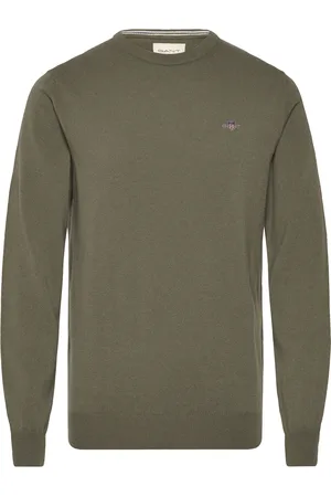 GANT Superfine Lambswool C-Neck Green