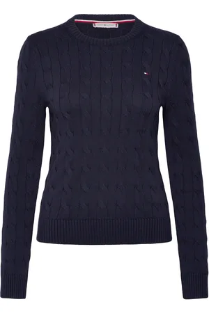 Tommy Hilfiger Co Cable Mid Gg Ls C-Nk Swt Navy