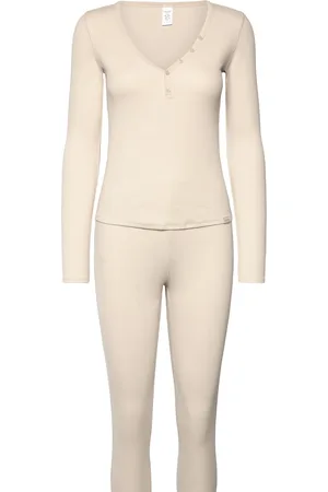 Calvin Klein L/S Henley & Legging Cream