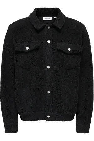 Only & Sons Onsdeacon Rlx Sherpa Overshirt Sweat Vd Black