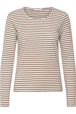 Claire Woman Cwamy Stripe - T-Shirt Beige