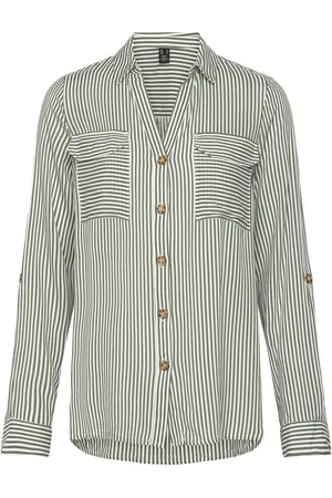 VERO MODA Vmmbumpy L/S Shirt New Noos Green
