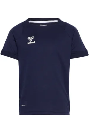 Hummel Hmllead S/S Poly Jersey Kids Navy