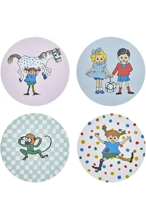 Moomin Coasters 4Pcs In A Tin Jar Patterned