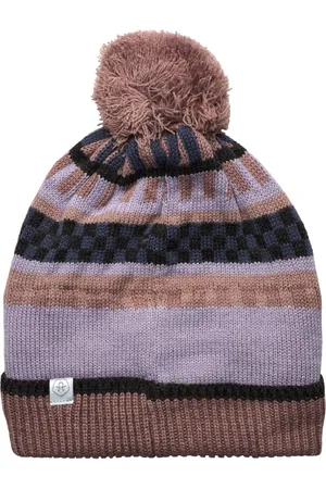 Color Kids Beanie W. Pattern Brown