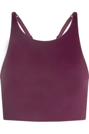 GIRLFRIEND COLLECTIVE Topanga Bra, Cross-Back Purple