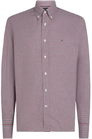 Tommy Hilfiger Flex Poplin Gingham Rf Shirt Burgundy