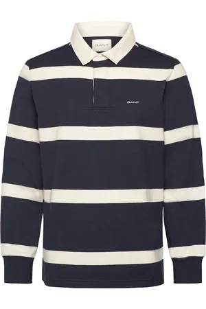 GANT Yarn Dyed Striped Heavy Rugger Navy