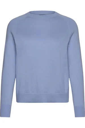 Lexington Cashmere Blend Raglan Sweater Blue