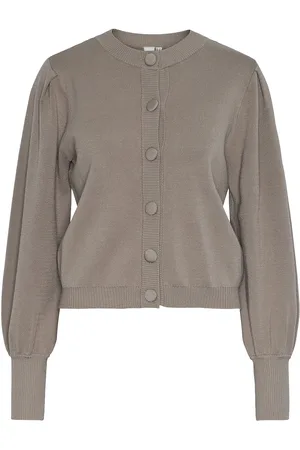 Y.A.S Fonny Ls Knit Cardigan S. Noos Brown