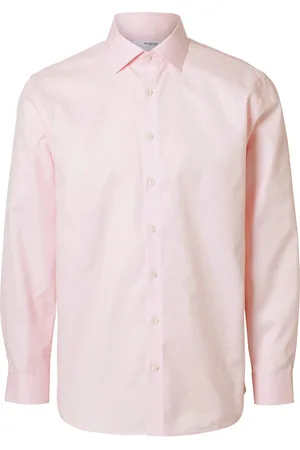 SELECTED Slhslim-Ethan Shirt Ls Spread Noos Pink