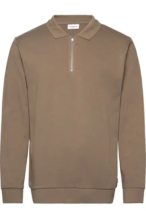 Lindbergh Jersey Pique W Zip L/S Beige