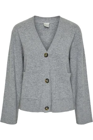 Y.A.S Emilie Ls Cardigan Knit S. Noos Grey