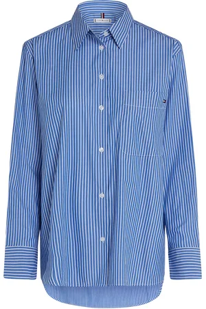 Tommy Hilfiger Ess Poplin Easy Fit Shirt Blue