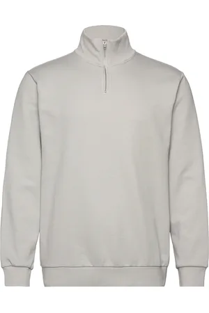 Lindbergh Jersey Half Zip Sweat Grey