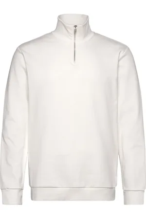 Lindbergh Jersey Half Zip Sweat White