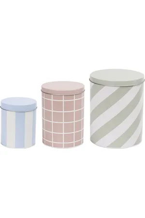 Moomin Tin Jars Set Of 3, Patterned