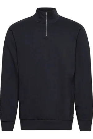 Lindbergh Jersey Half Zip Sweat Black