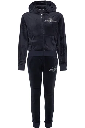 Juicy Couture Diamante Hood & Slim Jogger Set Navy