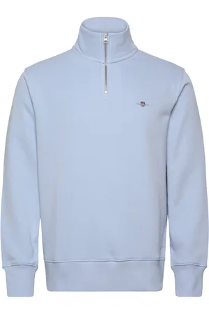 GANT Reg Shield Half Zip Sweat Blue