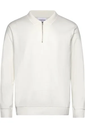Lindbergh Jersey Pique W Zip L/S White