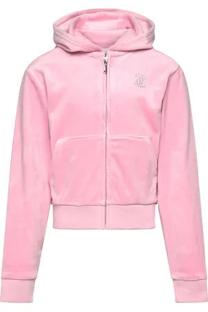 Juicy Couture Jc Diamante Zip Thru Hood Pink