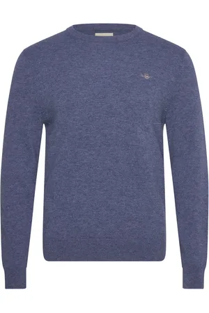 GANT Extrafine Lambswool C-Neck Blue