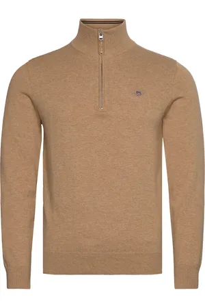 GANT Classic Cotton Half Zip Beige
