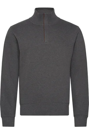 GANT Sacker Rib Half Zip Grey