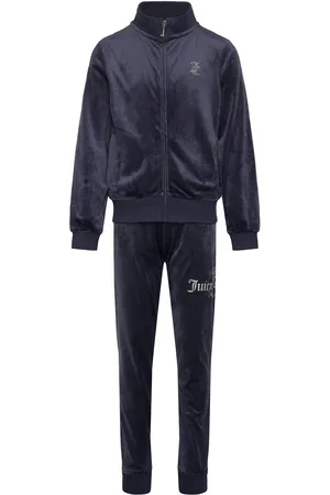 Juicy Couture Diamante Zip Thru & Slim Jogger Set Navy