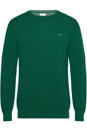 GANT Cotton Pique C-Neck Green