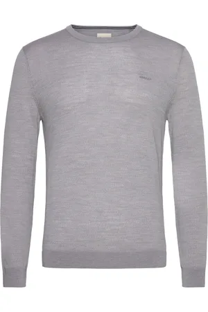 GANT Extrafine Merino Wool C-Neck Grey