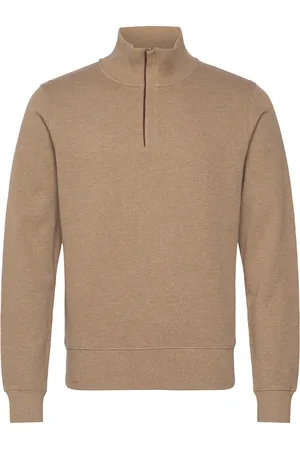 GANT Sacker Rib Half Zip Beige