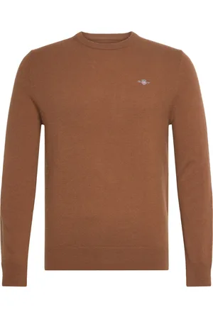 GANT Extrafine Lambswool C-Neck Brown