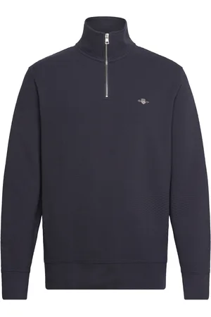 GANT Texture Half-Zip Blue