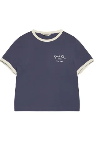 GANT Script Logo Slim Top Navy