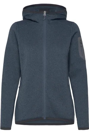 Bergans Kamphaug Knitted W Hoodie Xs Blue
