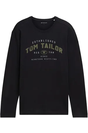 TOM TAILOR Printed Longsleeve Black