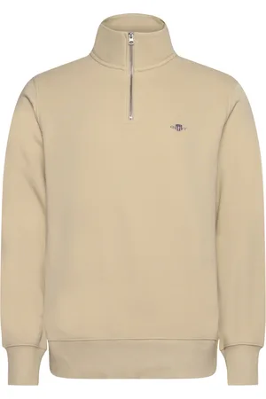 GANT Reg Shield Half Zip Sweat Cream
