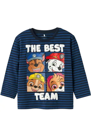 NAME IT Nmmjasper Paw Ls Nreg Top Cplg Navy