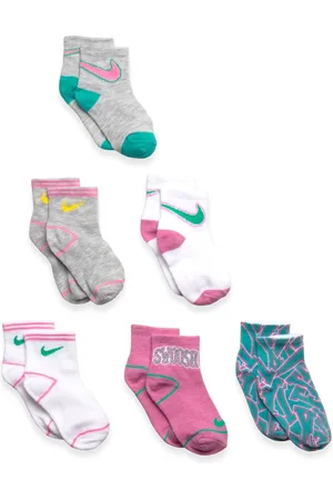 Nike 6Q-6Pk Quarter Sock Patterned