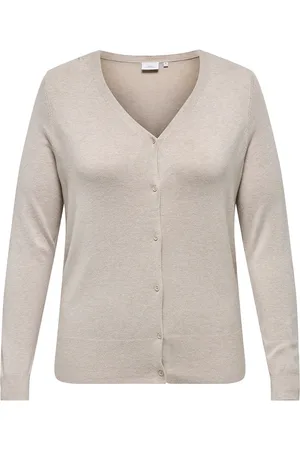 ONLY Carvenice Life Ls V-Neck Cardi Knt Beige